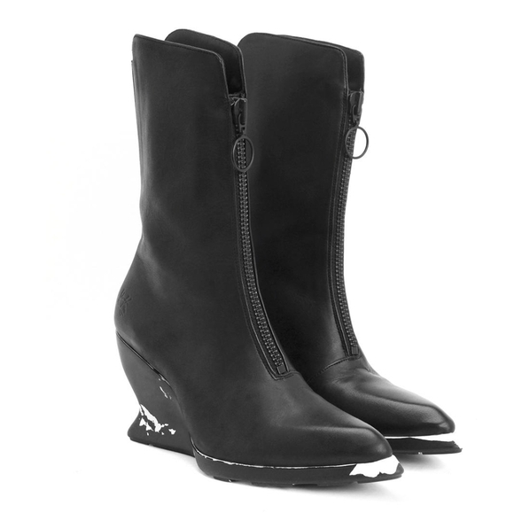 John Fluevog Shoes - John Fluevog Heebie Jeebies Wedged mid-calf boot size 9 in VGUC